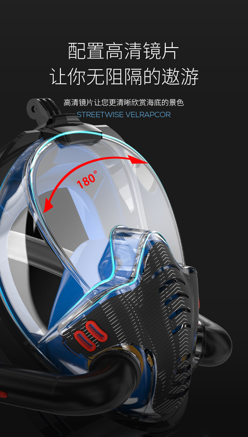 Snorkeling Mask Double Tube Silicone Full Dry Diving Mask Adult Swimming Mask Diving Goggles Scuba Gear  Diving Mask