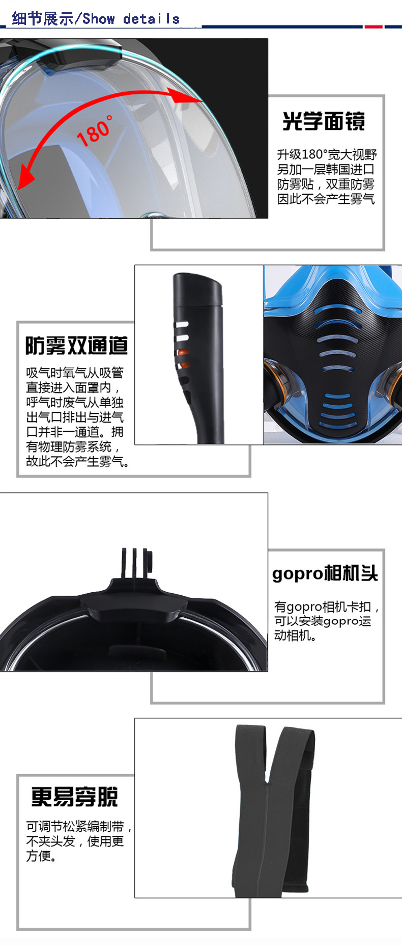 Snorkeling Mask Double Tube Silicone Full Dry Diving Mask Adult Swimming Mask Diving Goggles Scuba Gear  Diving Mask