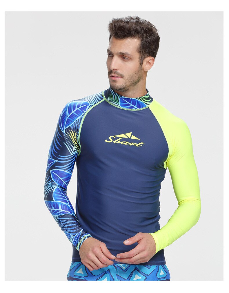 Men's Swimsuit Long-sleeved Sunscreen Swimsuit Surf Quick-drying Sunscreen Suit Swimwear Swimming Suit  Beach Wear