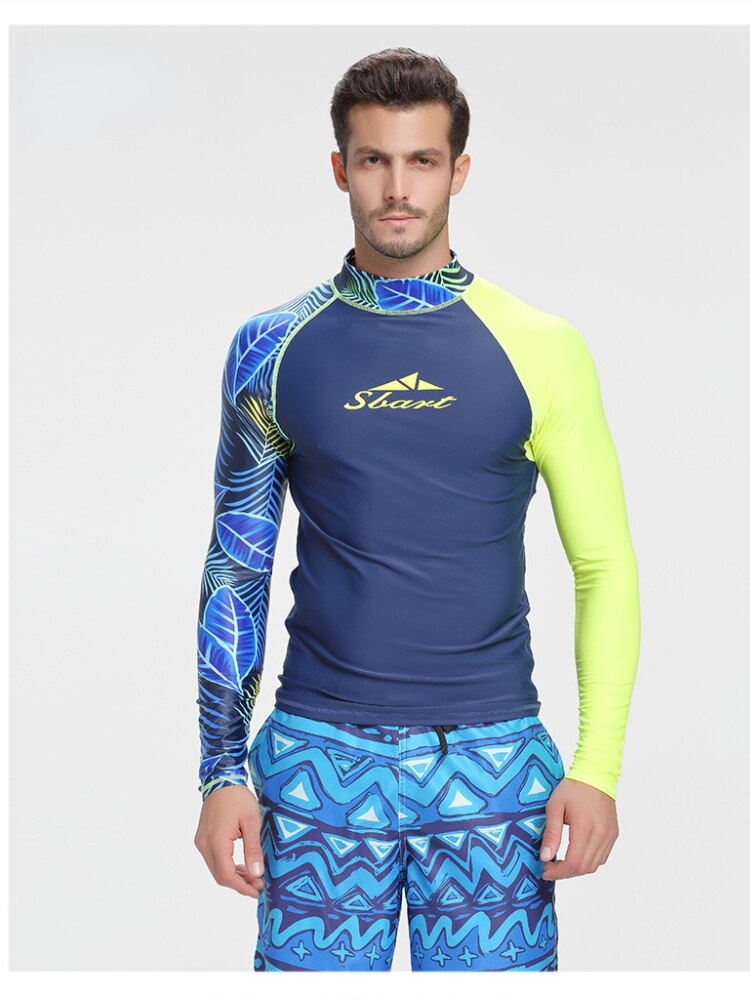 Men's Swimsuit Long-sleeved Sunscreen Swimsuit Surf Quick-drying Sunscreen Suit Swimwear Swimming Suit  Beach Wear