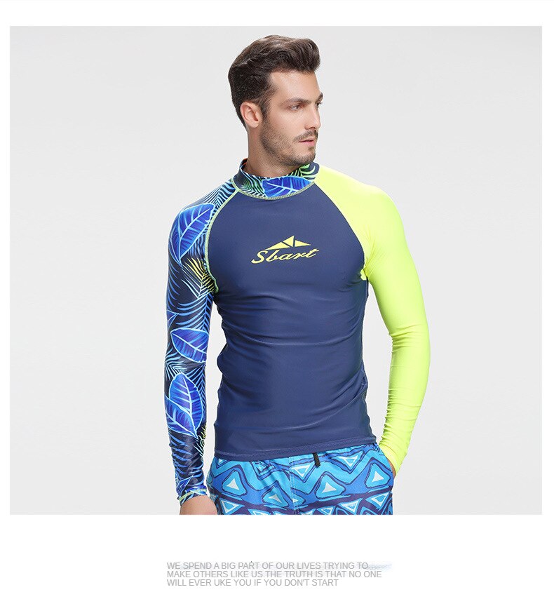 Men's Swimsuit Long-sleeved Sunscreen Swimsuit Surf Quick-drying Sunscreen Suit Swimwear Swimming Suit  Beach Wear