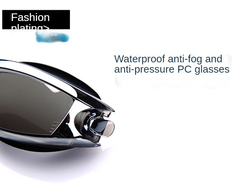 Adult Anti-fog and Waterproof High-definition Swimming Goggles for Men  Women Adjustable Silicone Swimming Pool Swimming Goggles