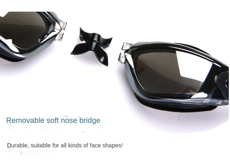 Adult Anti-fog and Waterproof High-definition Swimming Goggles for Men  Women Adjustable Silicone Swimming Pool Swimming Goggles