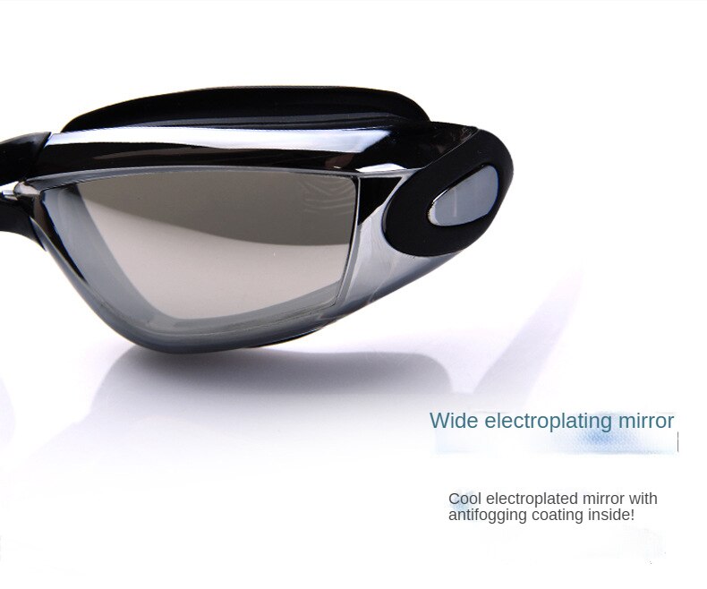 Adult Anti-fog and Waterproof High-definition Swimming Goggles for Men  Women Adjustable Silicone Swimming Pool Swimming Goggles