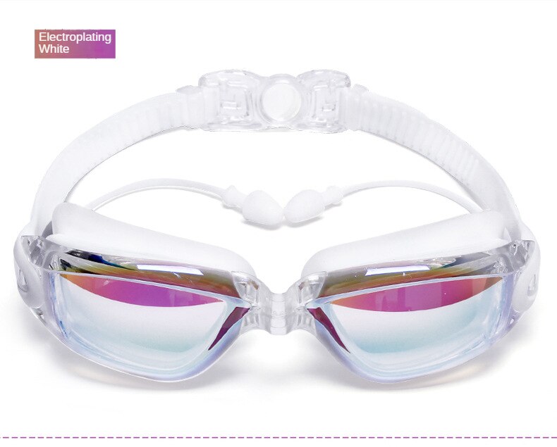 Adult Anti-fog and Waterproof High-definition Swimming Goggles for Men  Women Adjustable Silicone Swimming Pool Swimming Goggles