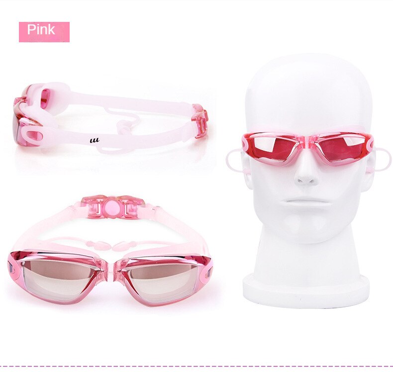 Adult Anti-fog and Waterproof High-definition Swimming Goggles for Men  Women Adjustable Silicone Swimming Pool Swimming Goggles