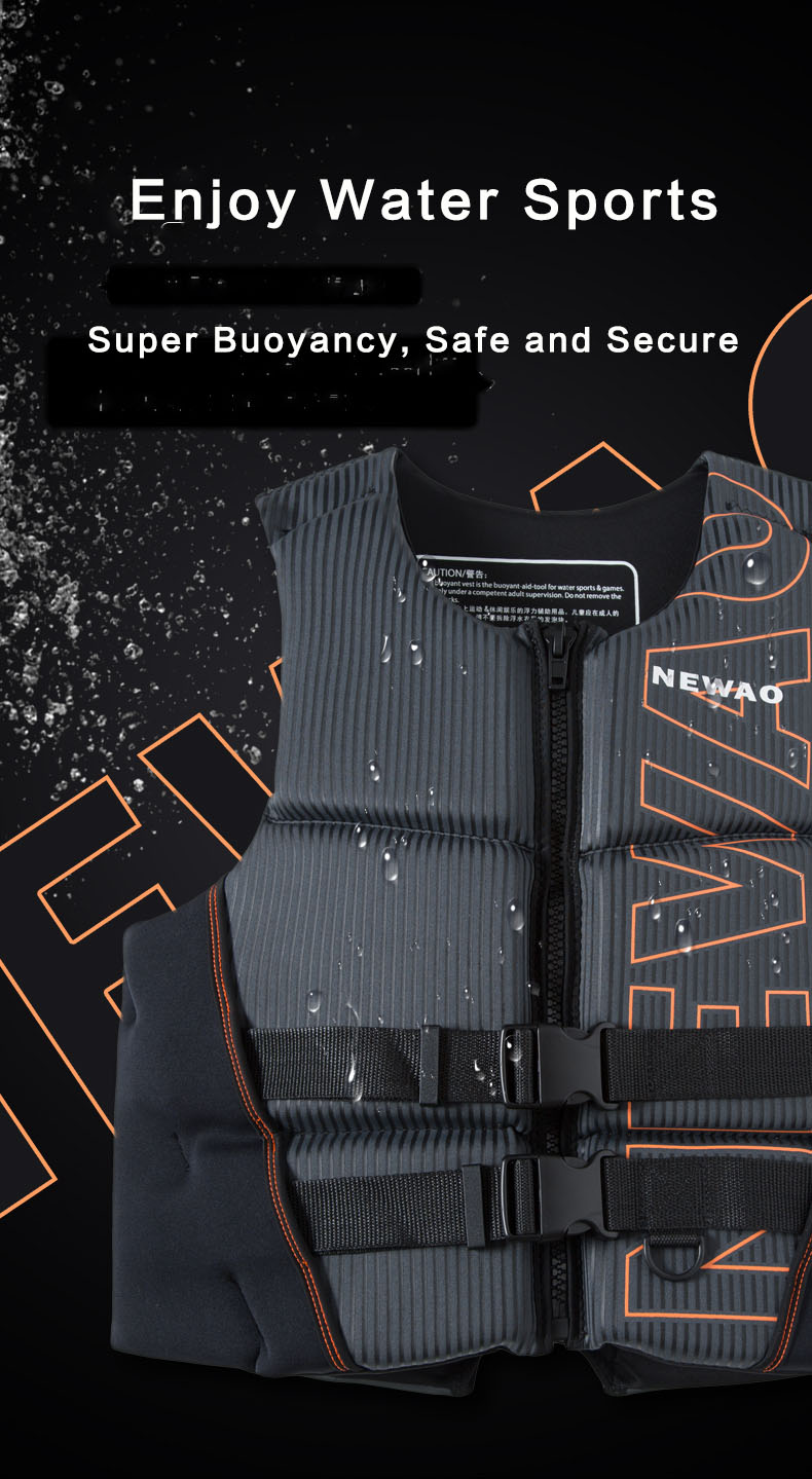 Life Jacket Super Buoyancy Neoprene Life Vest for Adult Surf Raft Kayak Fishing Jet Ski Water Sport Swimming Rescue Life Jacket
