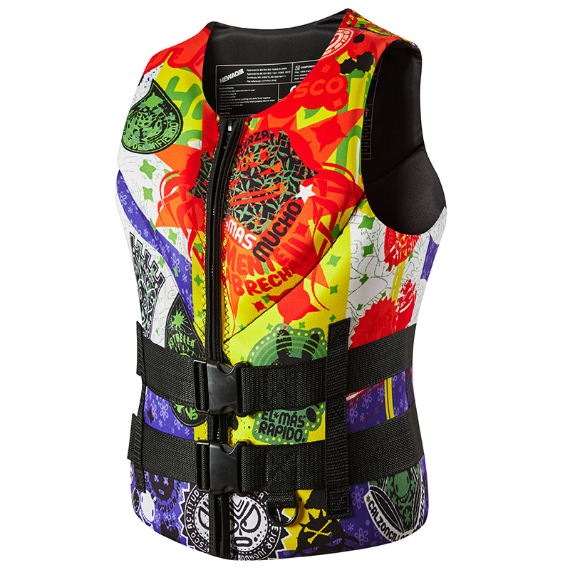 Life Jacket Super Buoyancy Neoprene Life Vest for Adult Surf Raft Kayak Fishing Jet Ski Water Sport Swimming Rescue Life Jacket