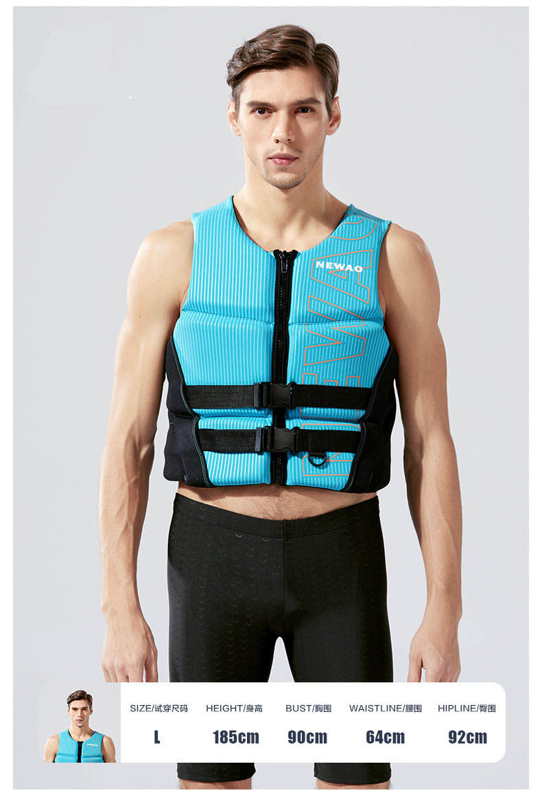 Life Jacket Super Buoyancy Neoprene Life Vest for Adult Surf Raft Kayak Fishing Jet Ski Water Sport Swimming Rescue Life Jacket