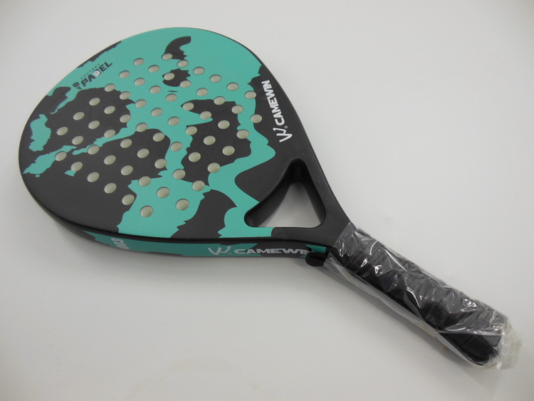 Premium Carbon Fiber and Glass Fiber Beach Tennis Racket Soft Surface Tennis Racket with Protective Cover Outdoor Beach Tennis