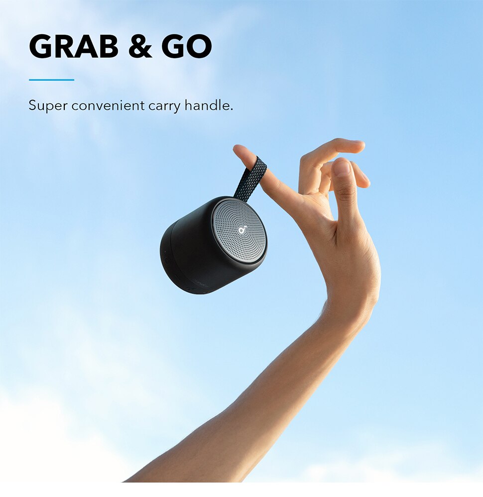 Anker Soundcore Mini 3 Bluetooth Speaker, BassUp and PartyCast Technology, USB-C，Waterproof IPX7，and Customizable EQ