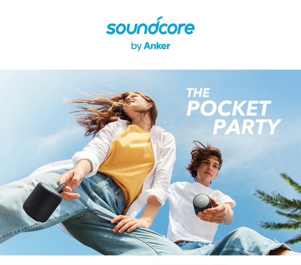 Anker Soundcore Mini 3 Bluetooth Speaker, BassUp and PartyCast Technology, USB-C，Waterproof IPX7，and Customizable EQ