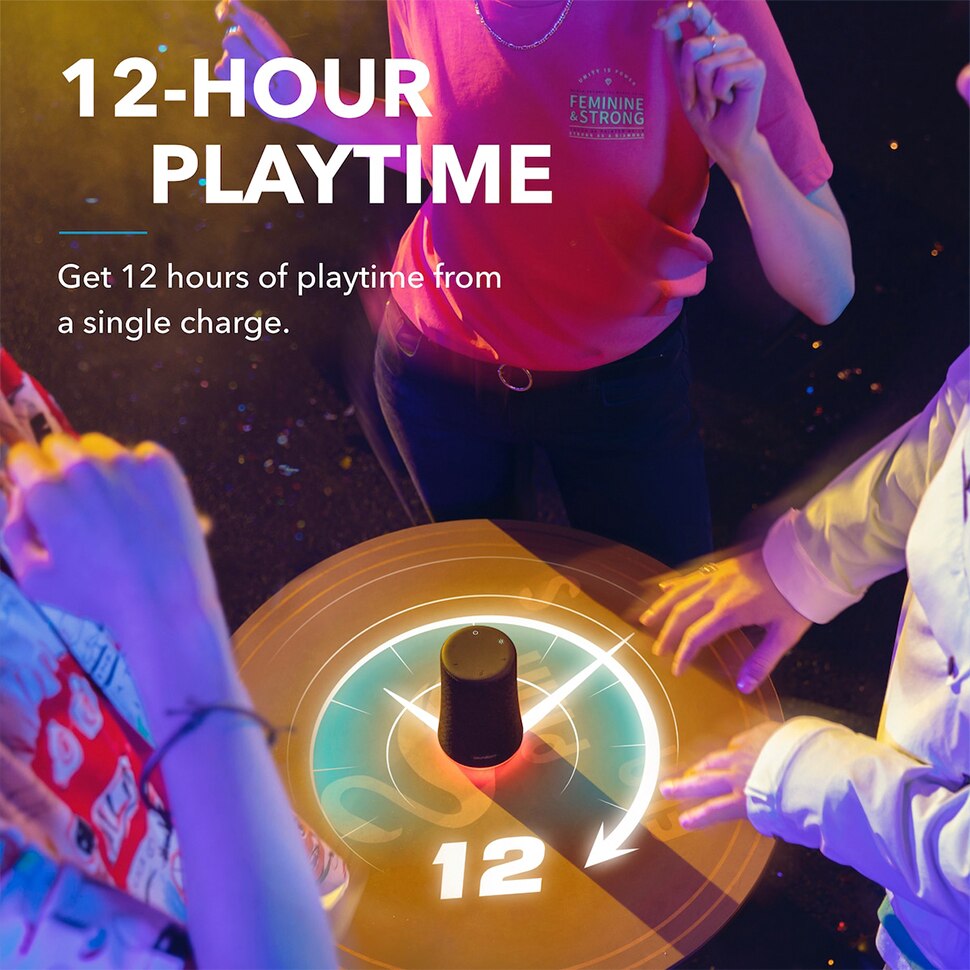 Anker Soundcore Flare Mini Bluetooth Speaker, Outdoor Bluetooth Speaker, IPX7 Waterproof for Outdoor Parties