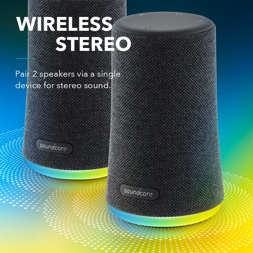 Anker Soundcore Flare Mini Bluetooth Speaker, Outdoor Bluetooth Speaker, IPX7 Waterproof for Outdoor Parties