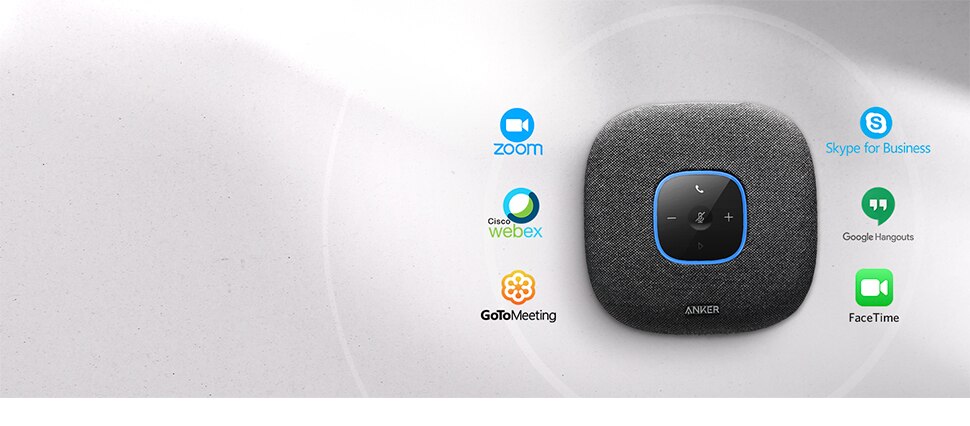 Anker PowerConf S3 Speakerphone with 6 Mics Enhanced Voice Pickup 24H Call Time App Control Bluetooth 5 USB C