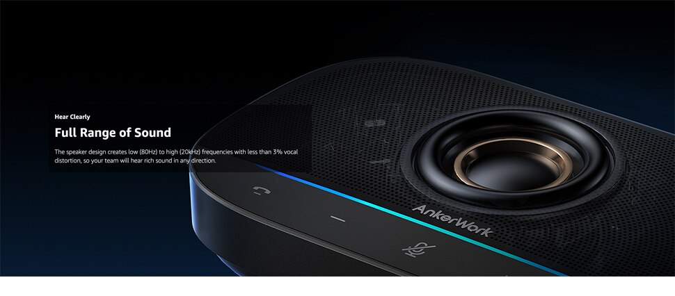 AnkerWork SR500 Conference Speaker and Microphone with Deep Learning 8 Mics 48 kHz Connect 5 Speakerphones in Daisy Chain