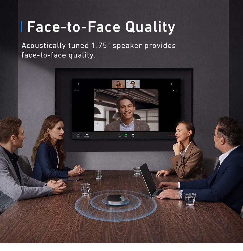 AnkerWork SR500 Conference Speaker and Microphone with Deep Learning 8 Mics 48 kHz Connect 5 Speakerphones in Daisy Chain