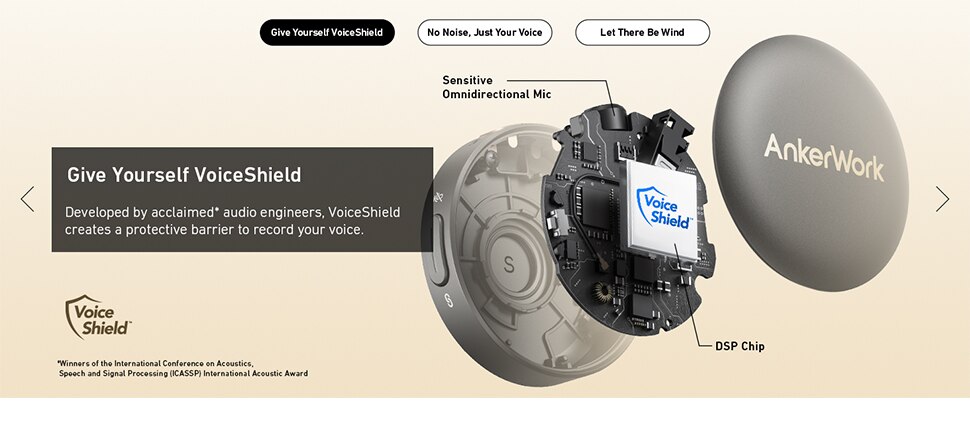 AnkerWork M650 Wireless Lavalier Microphone, Pro Noise Cancellation, Swap Magnetic Colorful Covers, 2-Channel Quality Pickup