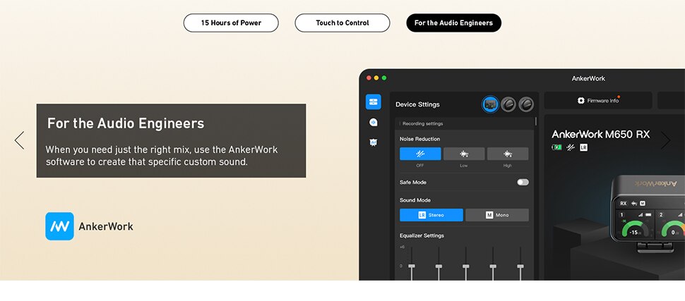 AnkerWork M650 Wireless Lavalier Microphone, Pro Noise Cancellation, Swap Magnetic Colorful Covers, 2-Channel Quality Pickup