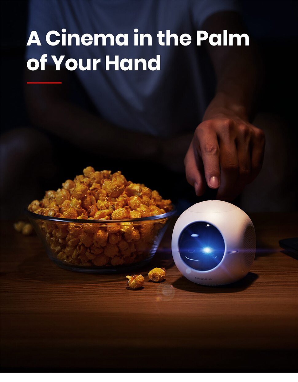 Nebula Astro movie mini projector, small portable projector, ideal for children, proyector with 100 ANSI lumens, Android 7.1