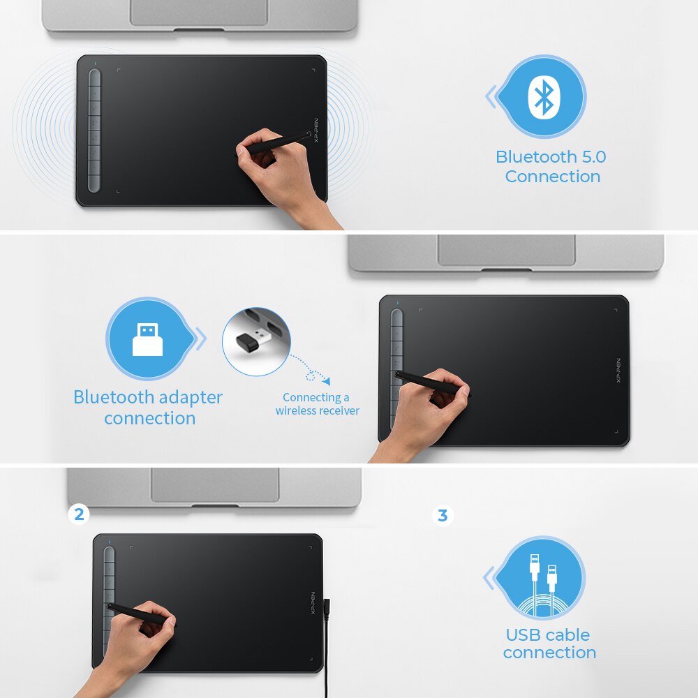 XPPen Deco M/ MW Wireless Digital Drawing Tablets 8*5 inch Graphics Tablet Bluetooth V5.0 Tilt Supported Windows Mac Android