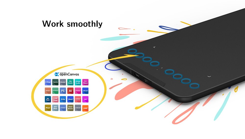 XPPen Deco Mini7W Wireless Drawing Tablet 7*4 Inch Graphics Tablet With 60 Tilt 8192 Levels for Windows Mac Android Art Design