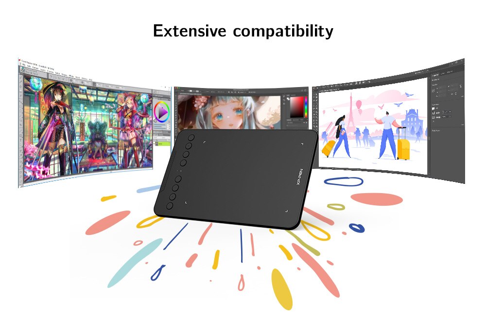 XPPen Deco Mini7W Wireless Drawing Tablet 7*4 Inch Graphics Tablet With 60 Tilt 8192 Levels for Windows Mac Android Art Design