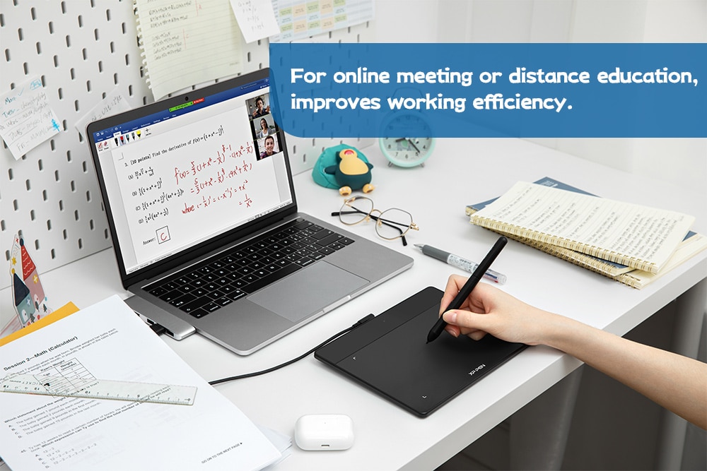 XPPen Deco Fun Graphics Tablet Digital Drawing Tablet 8192 levels Tilt Online Education Support Android Mac Linux Windows Chrome