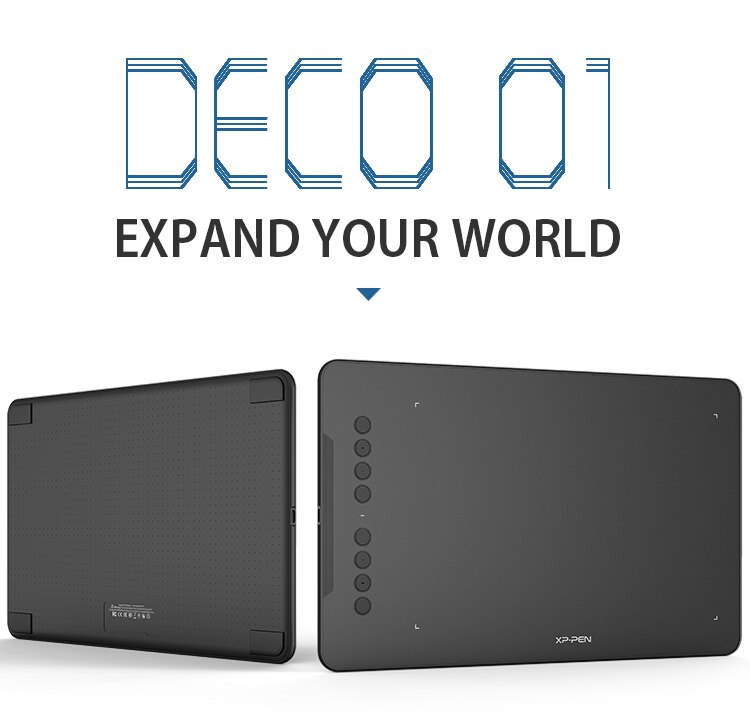 XPPen Deco01 V1 Graphic Tablet Drawing Digital Tablets 8192 Levels Art Animation For Kids Windows Mac Battery Free Pen