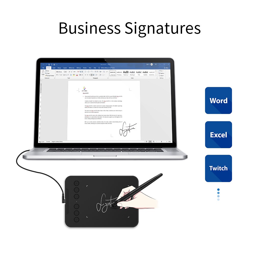 XPPen Deco Mini 4 Digital Drawing Tablet with 6 Shortcut Keys 8192 Levels Graphic Tablet Support Android Mac Windows Signature