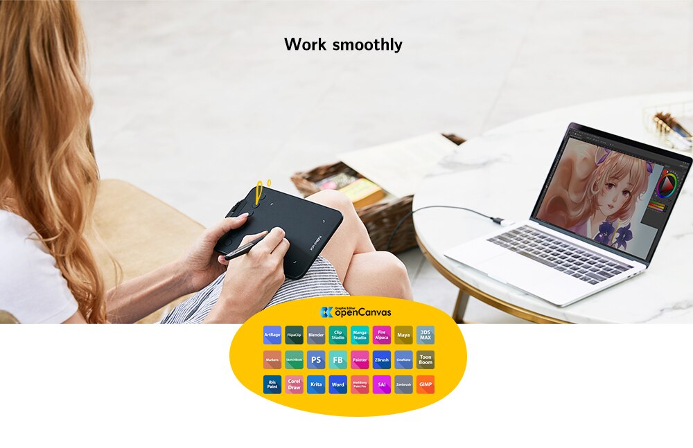 XPPen Deco Mini 4 Digital Drawing Tablet with 6 Shortcut Keys 8192 Levels Graphic Tablet Support Android Mac Windows Signature