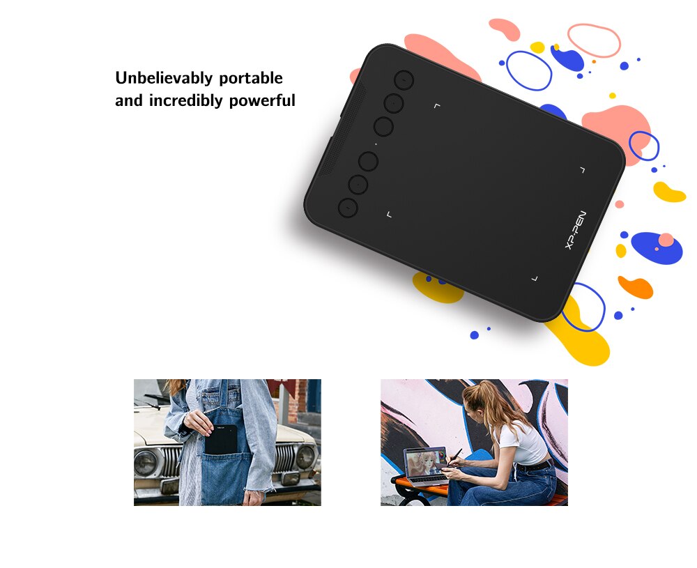 XPPen Deco Mini 4 Digital Drawing Tablet with 6 Shortcut Keys 8192 Levels Graphic Tablet Support Android Mac Windows Signature
