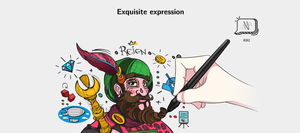 XPPen Deco Mini 4 Digital Drawing Tablet with 6 Shortcut Keys 8192 Levels Graphic Tablet Support Android Mac Windows Signature