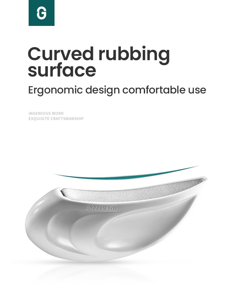 MR.GREEN Professional Nail Files Curved And Stainless Steel Rubbing Surface With Ergonomic ABS Resin Manicure Files