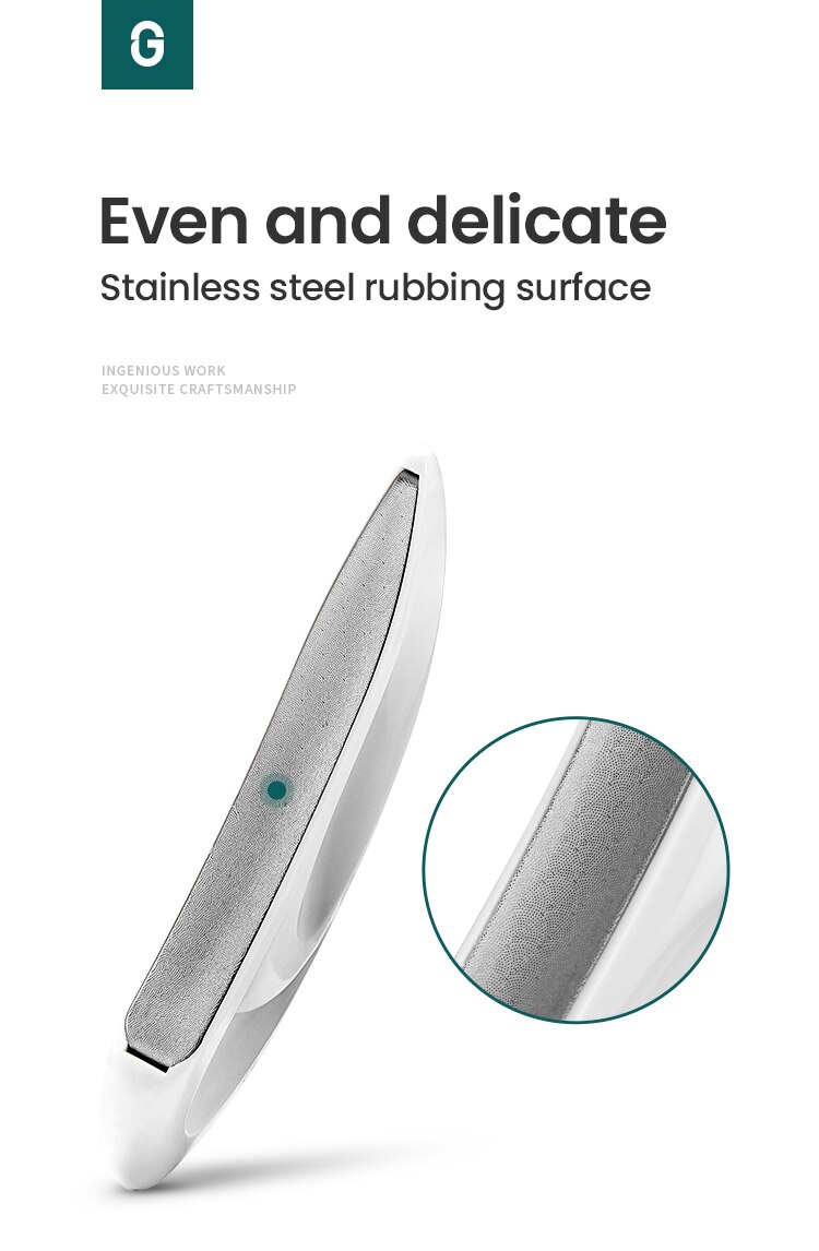 MR.GREEN Professional Nail Files Curved And Stainless Steel Rubbing Surface With Ergonomic ABS Resin Manicure Files