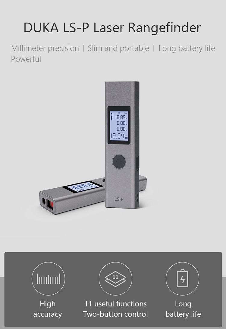 DUKA ATuMan LS-P LS5 Digital Laser Rangefinder All Metal Process High Precision Angle Area Measurement
