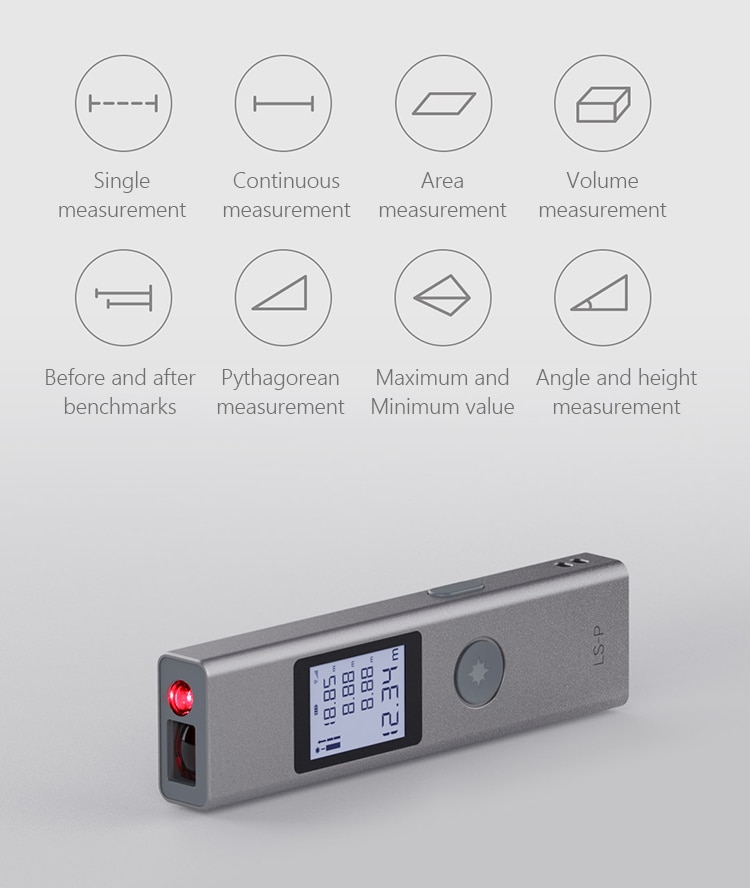 DUKA ATuMan LS-P LS5 Digital Laser Rangefinder All Metal Process High Precision Angle Area Measurement