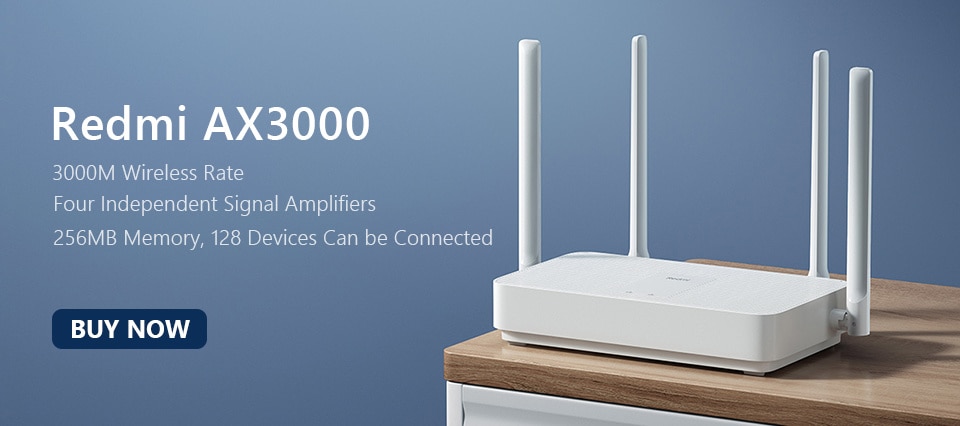 Redmi Router AX6000 WiFi 6 6000Mbps Dual-Band Support OFDMA Mesh Network With 8 Data Streams 160MHz External Signal Amplifier