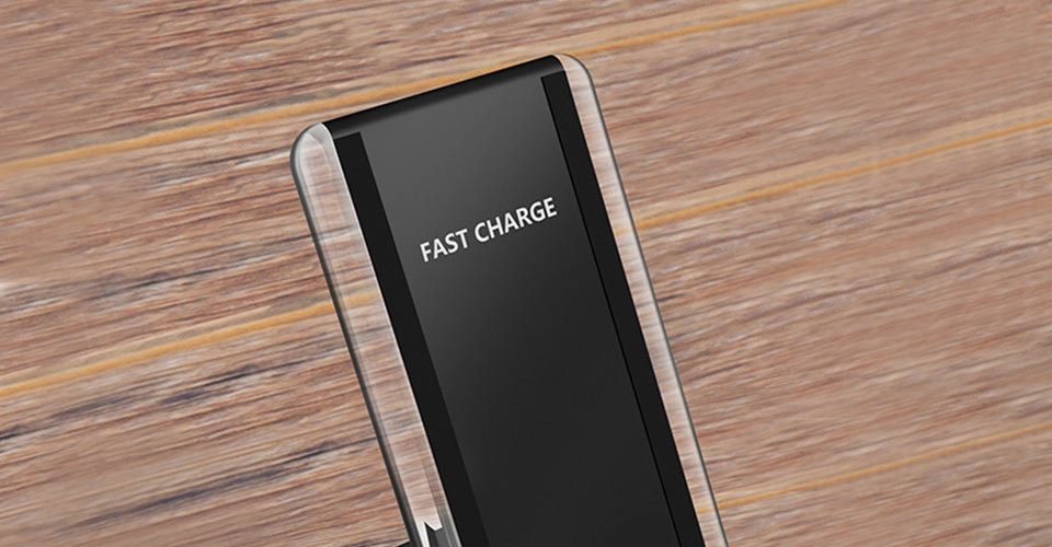 TANGGOOD Wireless Charger 10W Qi Fast Wireless Charger Pad Stand with Breathing Light for Samsung S8 Plus S7 S6 iPhone X 8 Plus