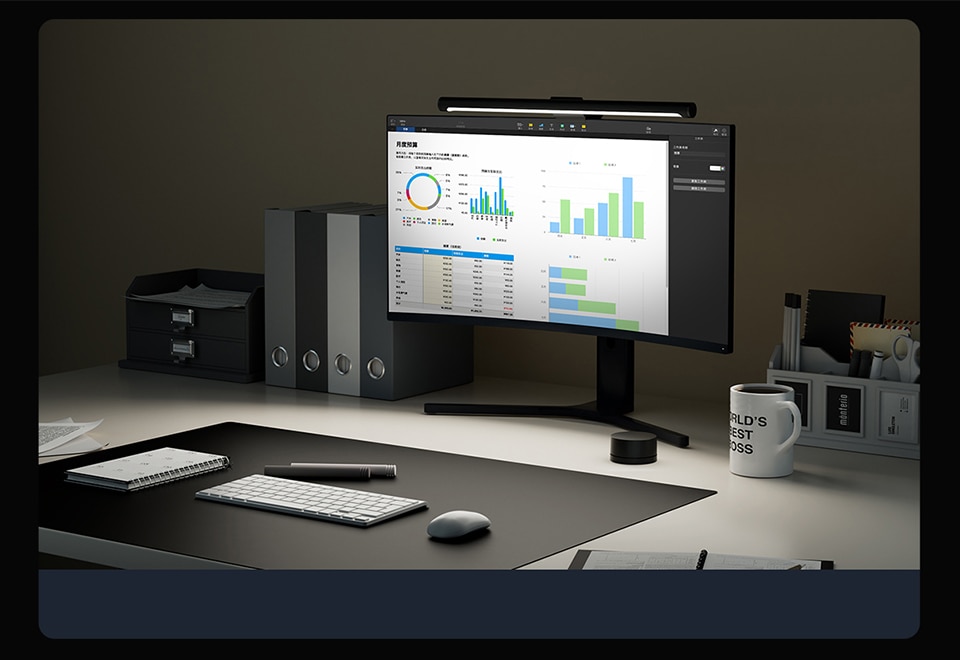 Xiaomi Mijia Computer Monitor Light Bar 1S Work With Mi Home Reading Writing Learning Ra95 Desk Lamp Display Hanging Light