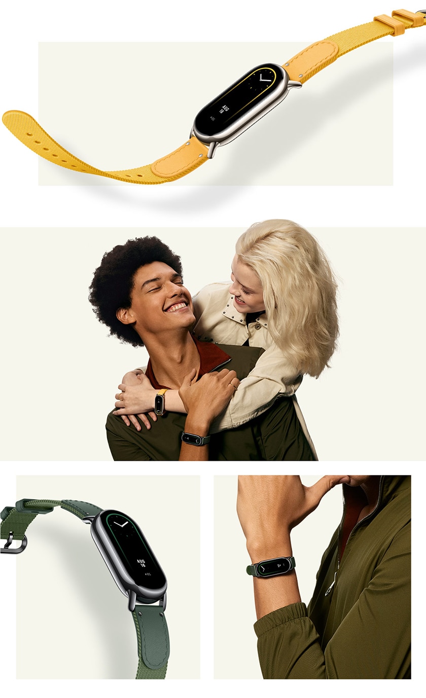 Original Xiaomi Replace Strap for Mi Band 8 TPU Leather Pendant Running Clip Woven Replacement Band Straps