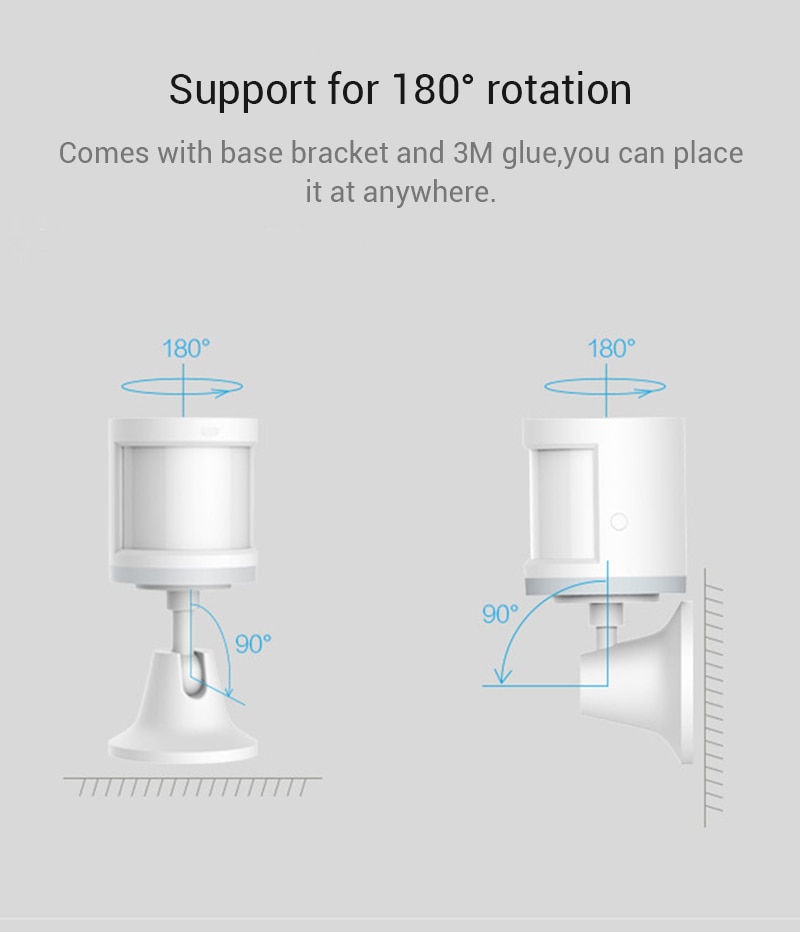Aqara Motion Sensor Smart Human Body and Light Sensor Work with Zigbee Gateway Hub Smart Home For Xiaomi Mijia Mi home