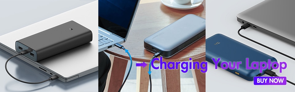 ZMI Built In Cable Power Bank 10000mAh 22.5W P17 Type-C Fast Charging Mi Powerbank Portable Powerbank For iPhone