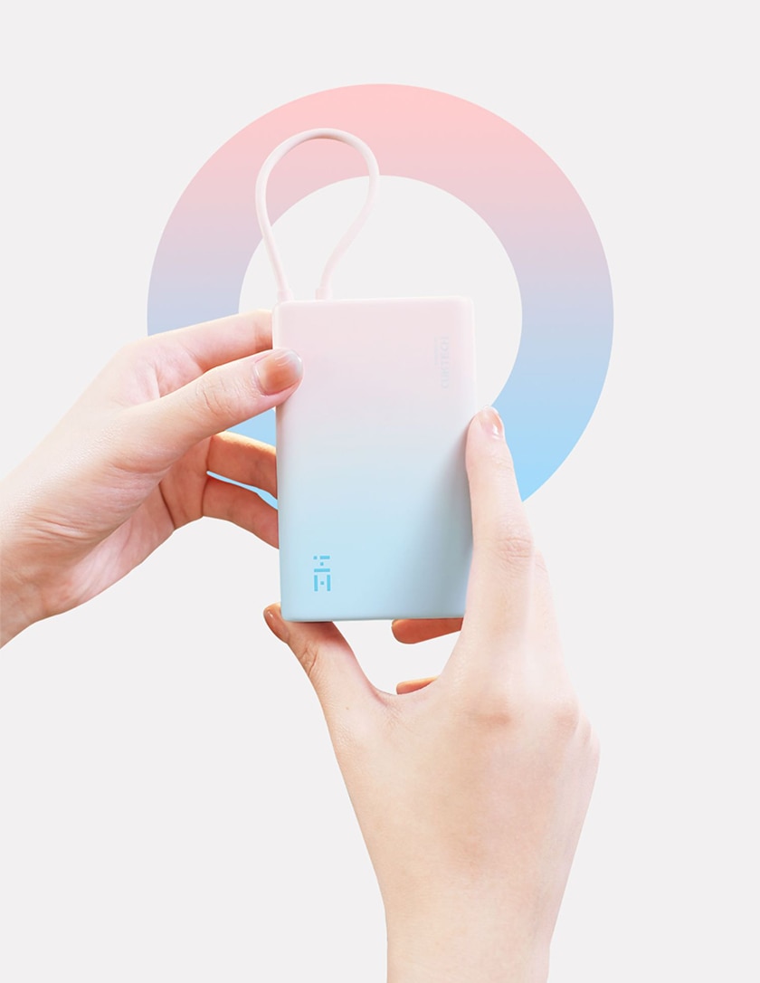 ZMI Built In Cable Power Bank 10000mAh 22.5W P17 Type-C Fast Charging Mi Powerbank Portable Powerbank For iPhone