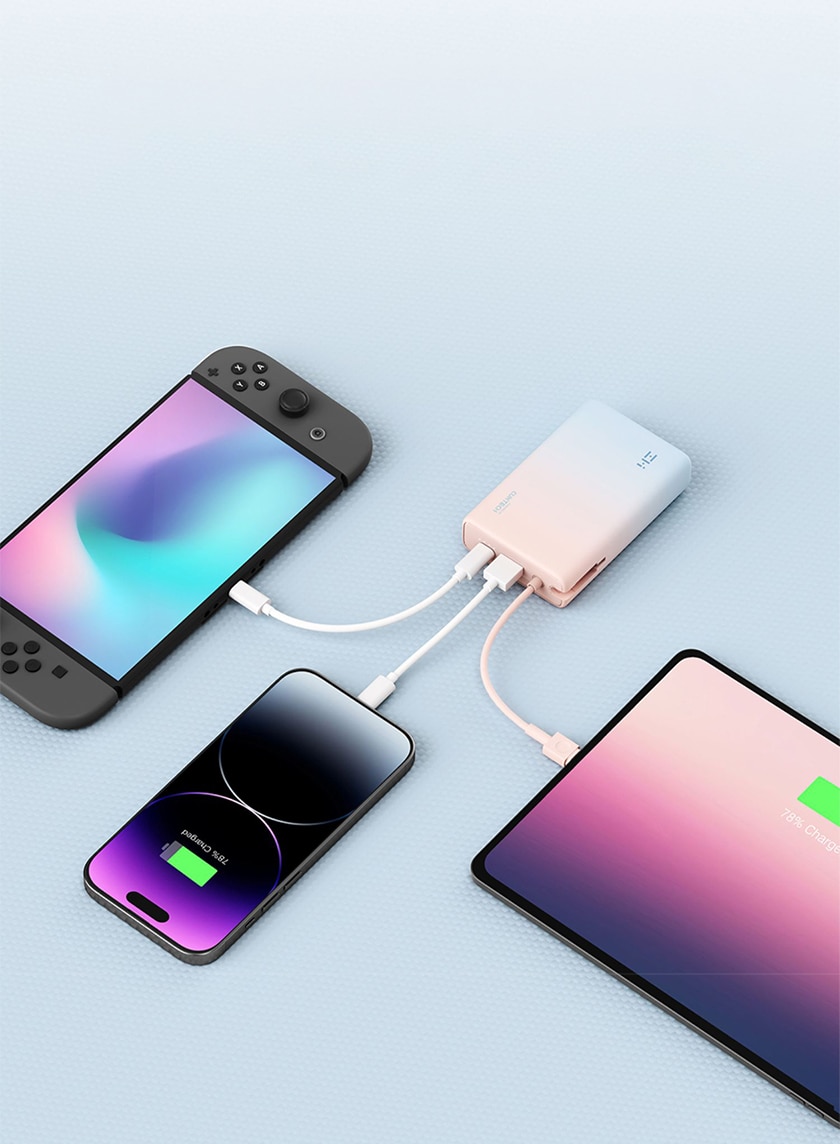 ZMI Built In Cable Power Bank 10000mAh 22.5W P17 Type-C Fast Charging Mi Powerbank Portable Powerbank For iPhone