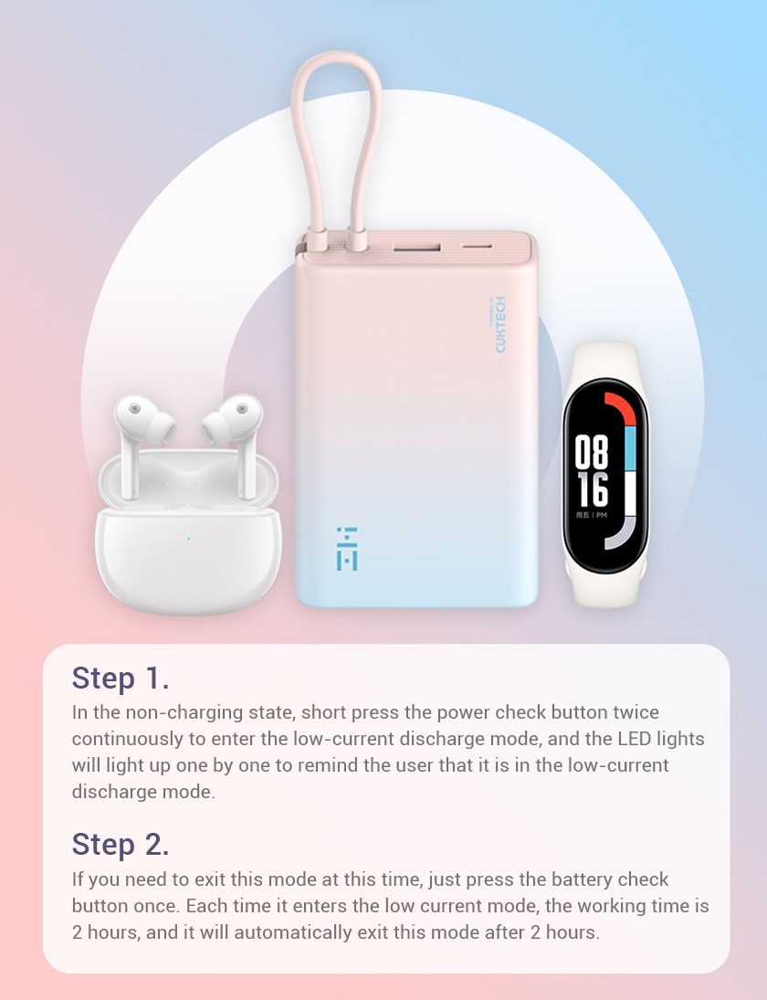 ZMI Built In Cable Power Bank 10000mAh 22.5W P17 Type-C Fast Charging Mi Powerbank Portable Powerbank For iPhone