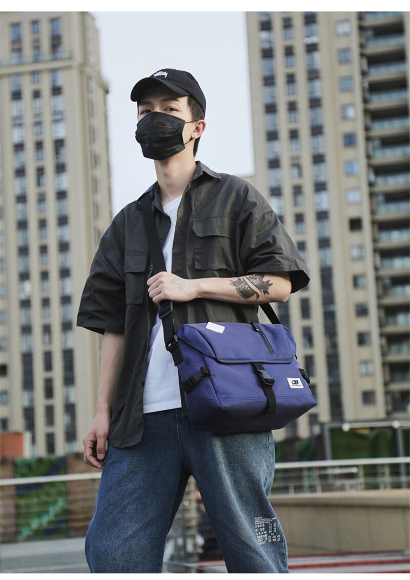 Men Crossbody Messenger Bags Oxford Water Repellent Sling Shoulder Travel Bag School Fashion Durable Sports Mountain Cycling Bag