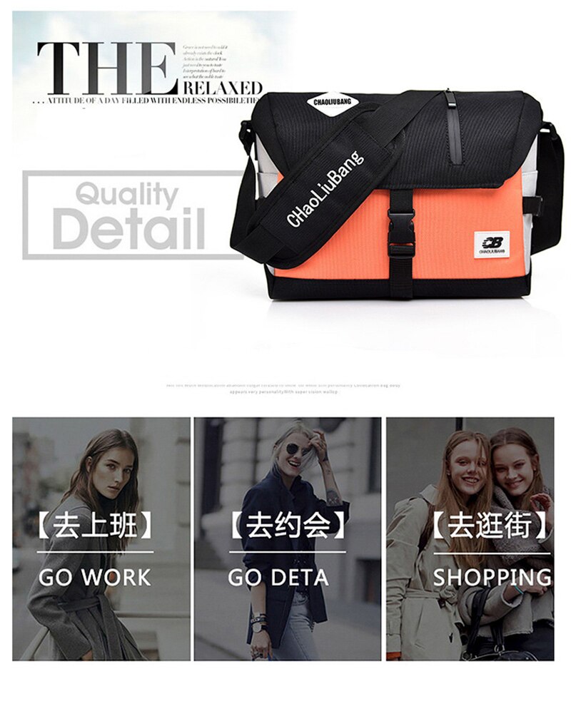 Men Crossbody Messenger Bags Oxford Water Repellent Sling Shoulder Travel Bag School Fashion Durable Sports Mountain Cycling Bag
