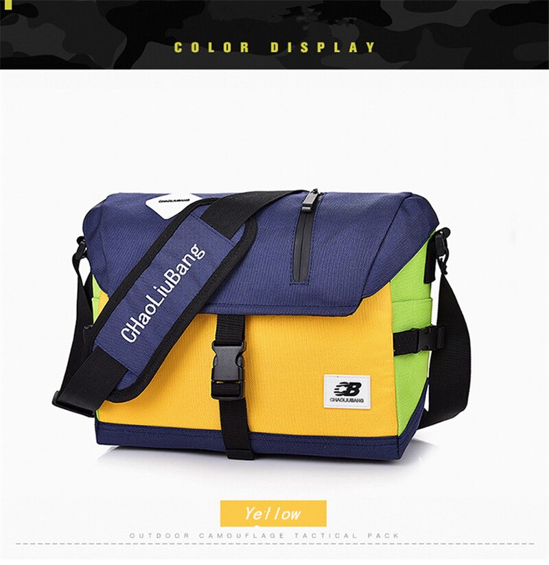 Men Crossbody Messenger Bags Oxford Water Repellent Sling Shoulder Travel Bag School Fashion Durable Sports Mountain Cycling Bag