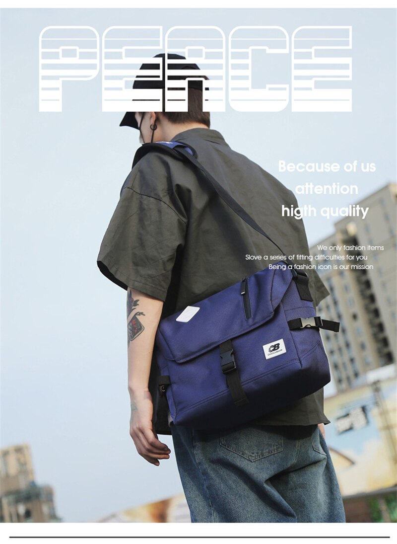 Men Crossbody Messenger Bags Oxford Water Repellent Sling Shoulder Travel Bag School Fashion Durable Sports Mountain Cycling Bag